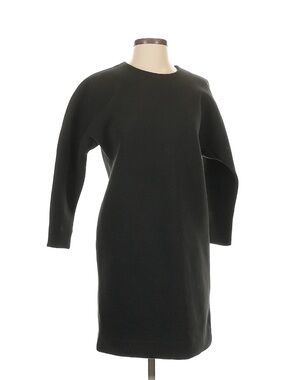 Everlane Black Long-Sleeve Crewneck Shift Dress